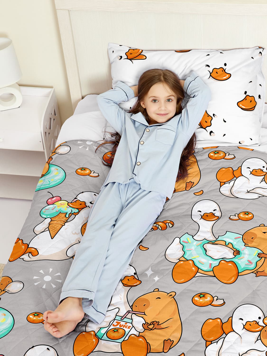 Покрывало Juno Гусь и капибара 2