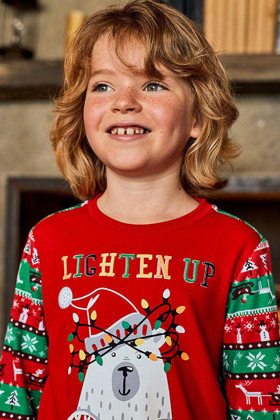 Пижама Happy New Year: лонгслив, брюки, Juno 2