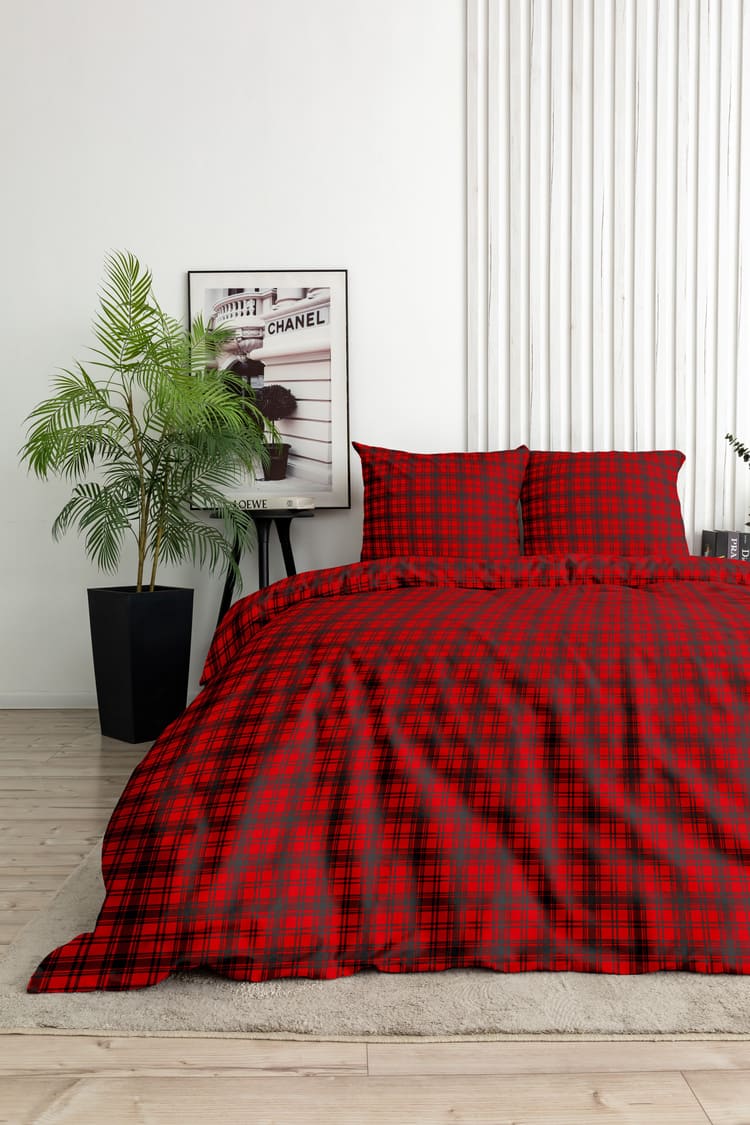 Постельное бельё Флоранс Красная клетка 0
