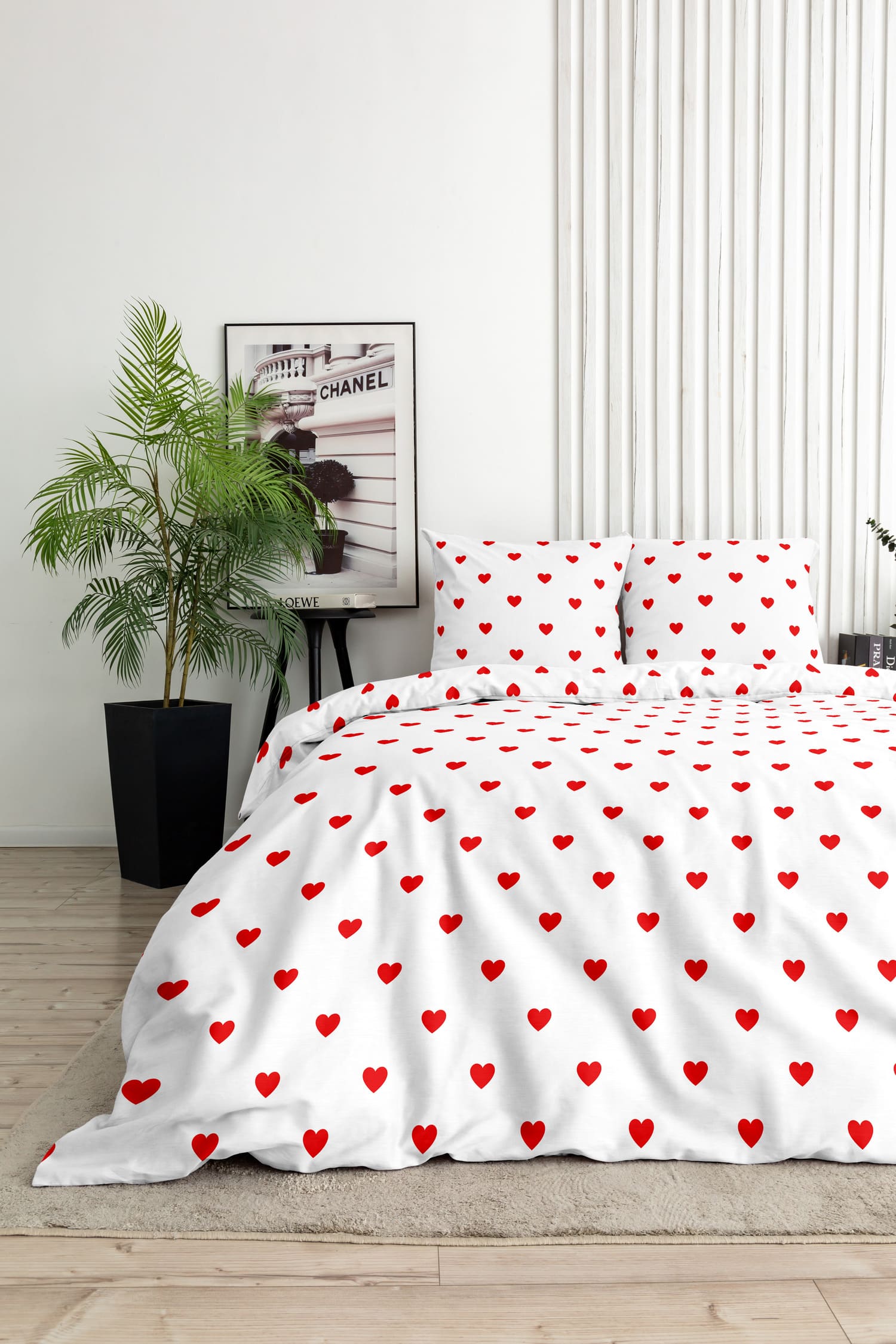 Постельное бельё Флоранс Красные сердечки 0