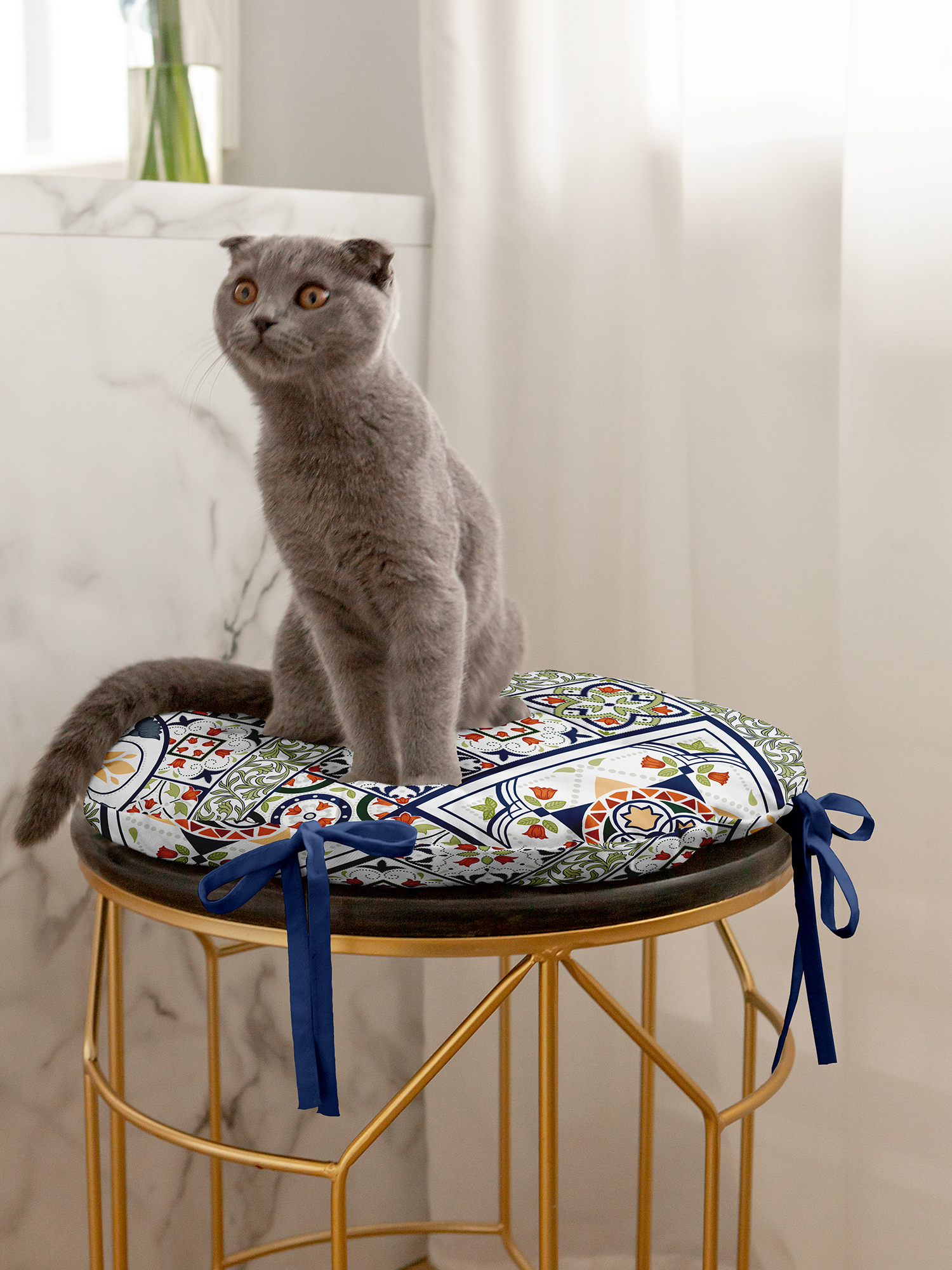 Комплект подушек на стул "Азулежу", Mia Cara 2