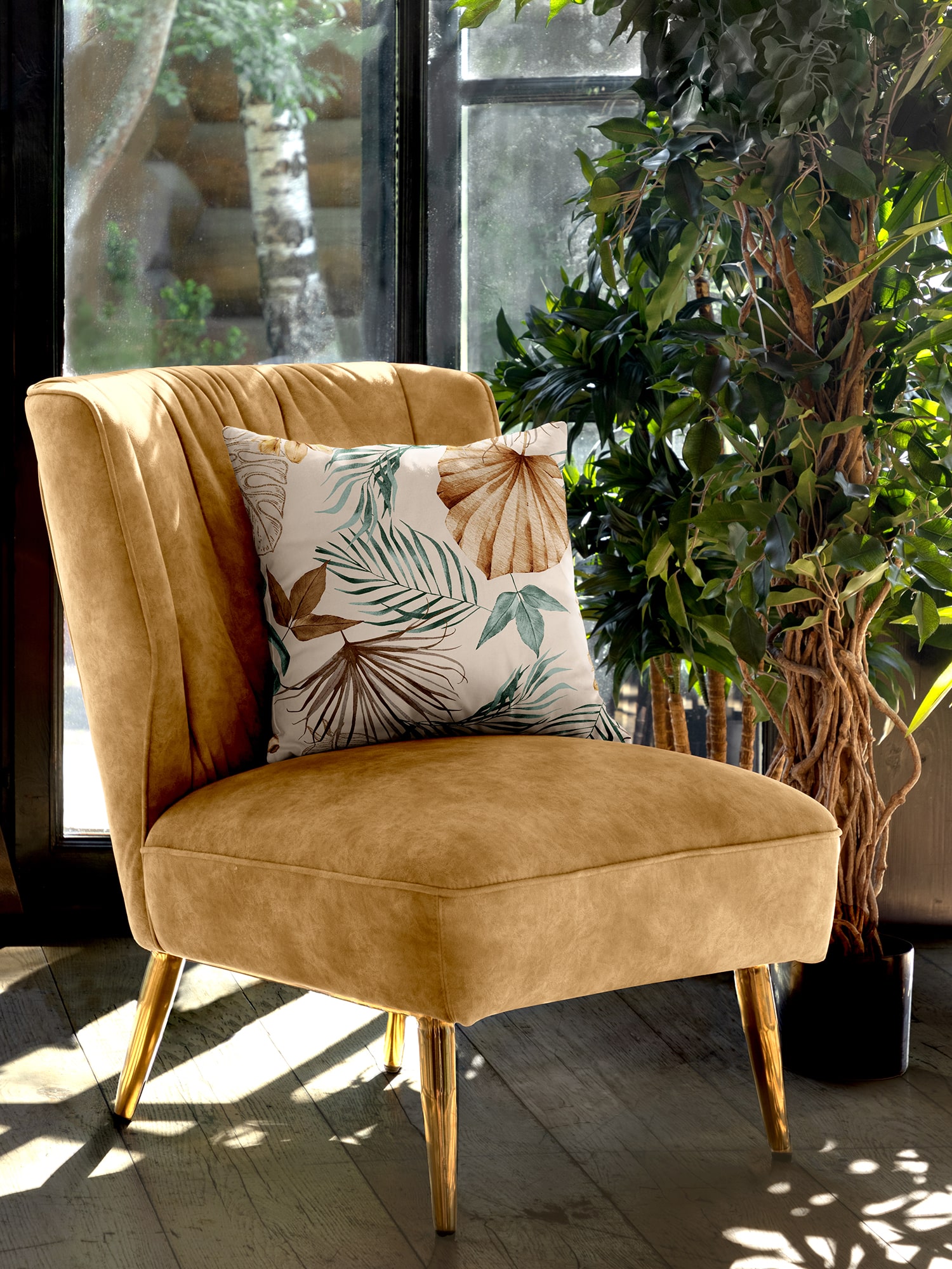 Подушка декоративная Mia Cara Tropical palm 0