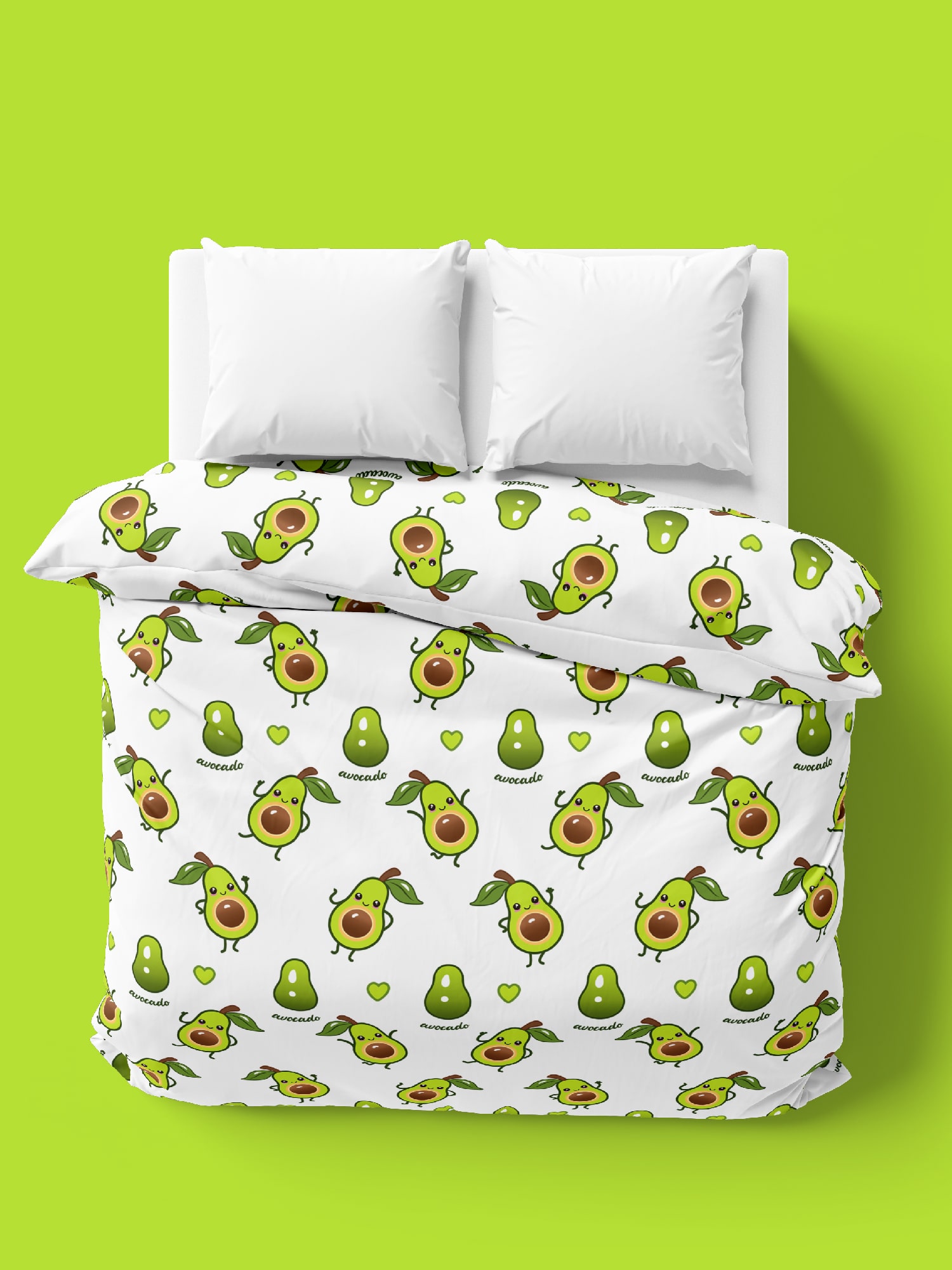Пододеяльник Crazy Getup Avocado White 1