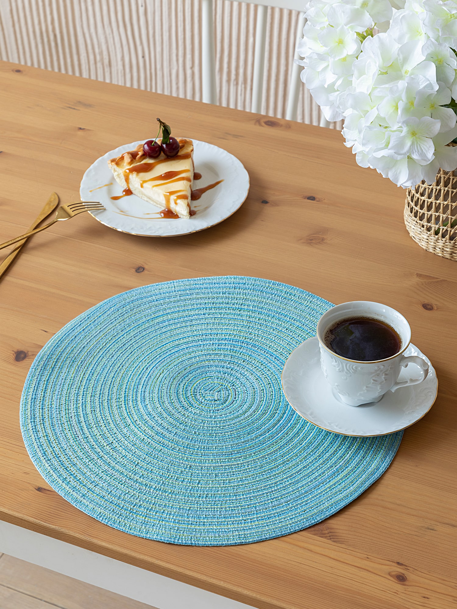 Комплект плейсматов "Mia Cara" light blue D38 (4 шт.) 0