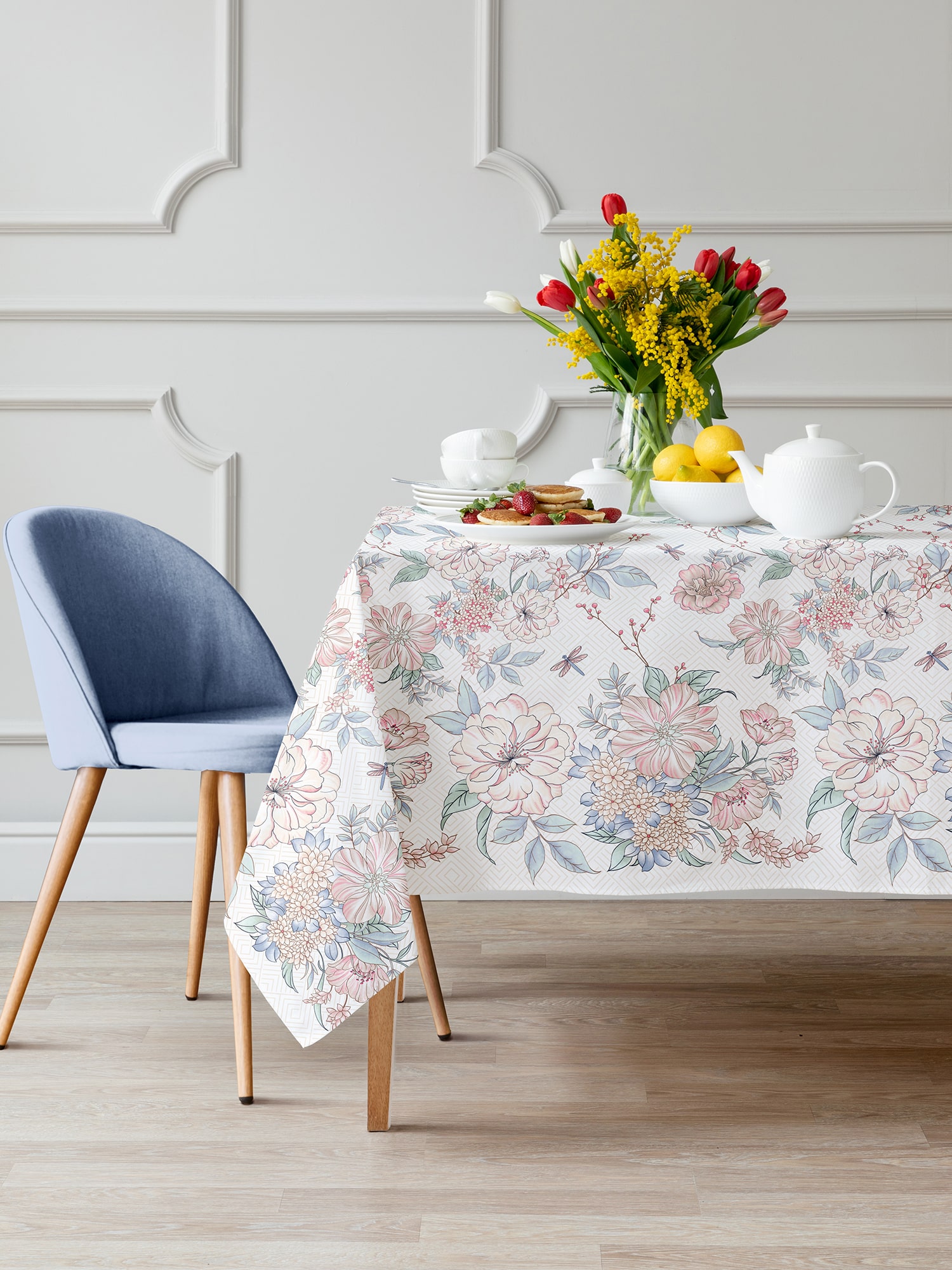 Комплект скатерть рогожка + 6 салфеток "Барбара", Mia Cara 0