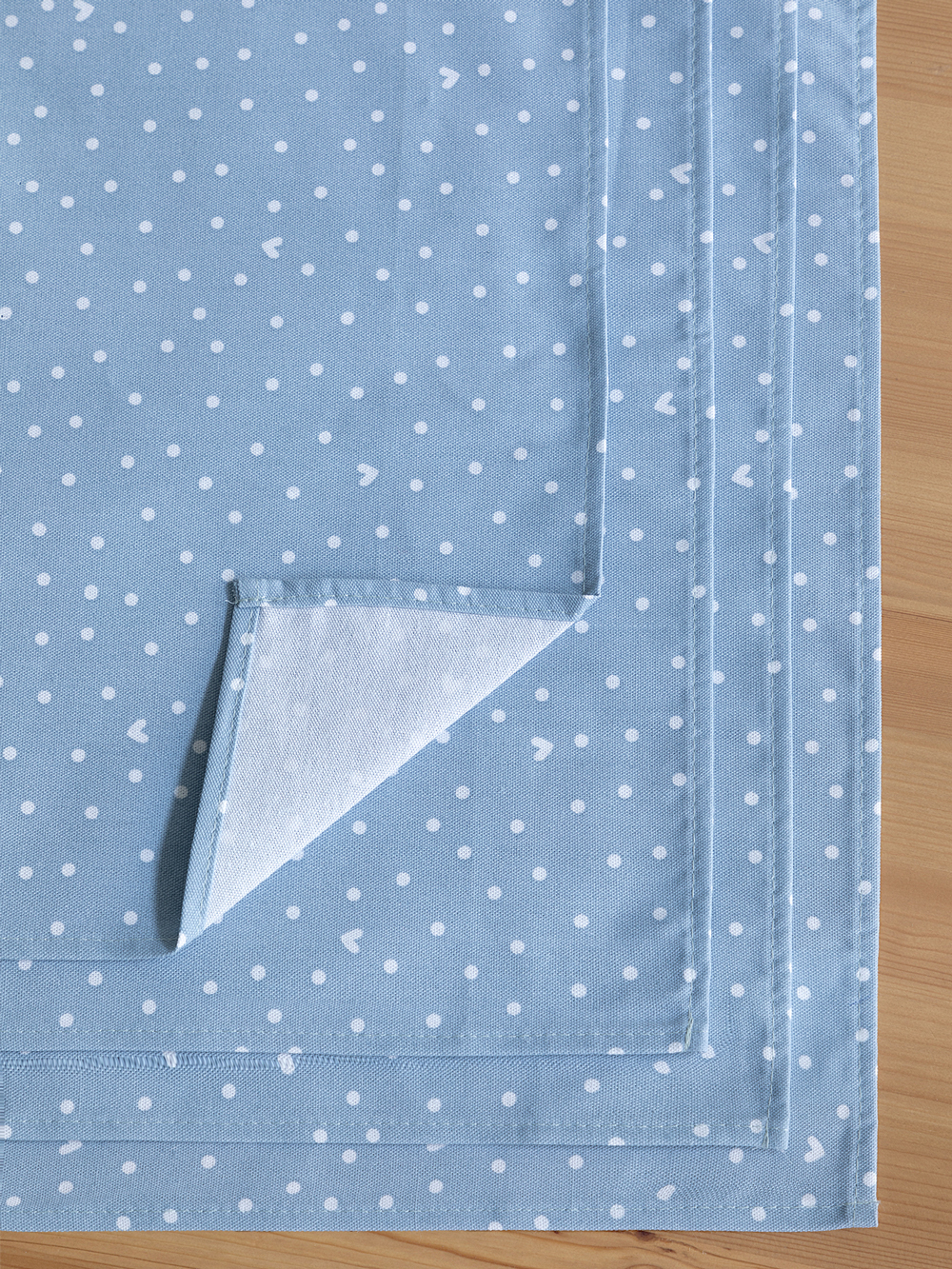 Комплект сервировочных салфеток "Love", голубой, Унисон 5