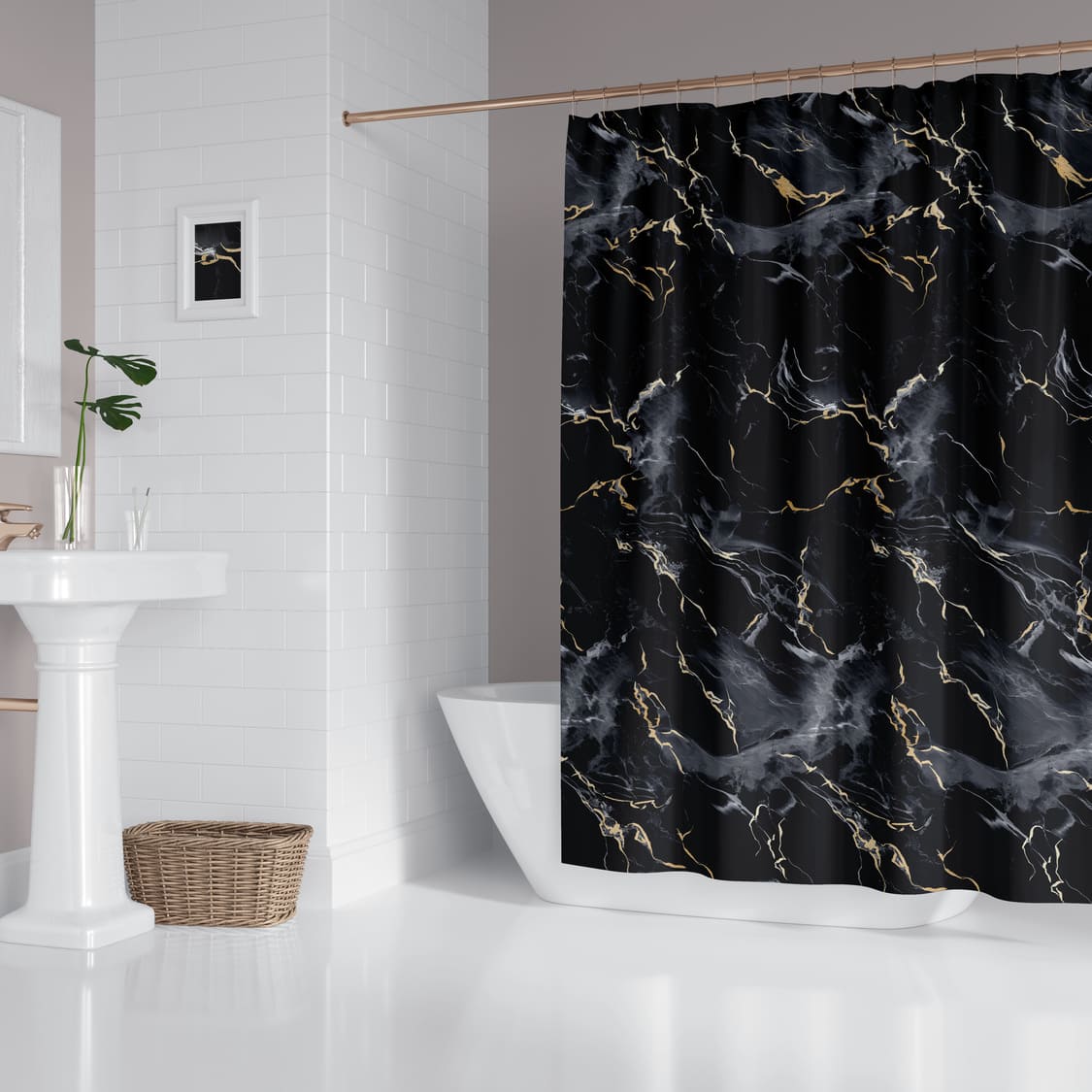 Штора Mia Cara Мрамор золотой 1