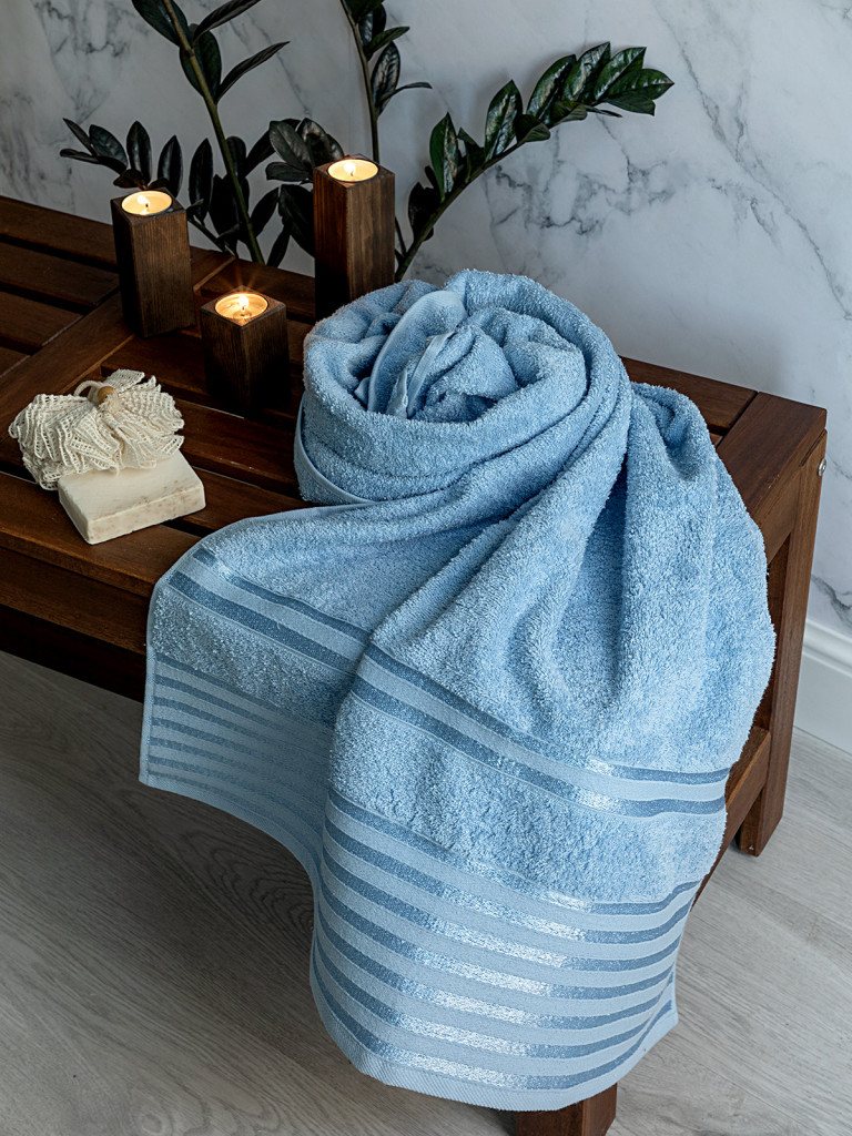 Полотенце махровое "Патрисия", голубой, Mia Cara 1