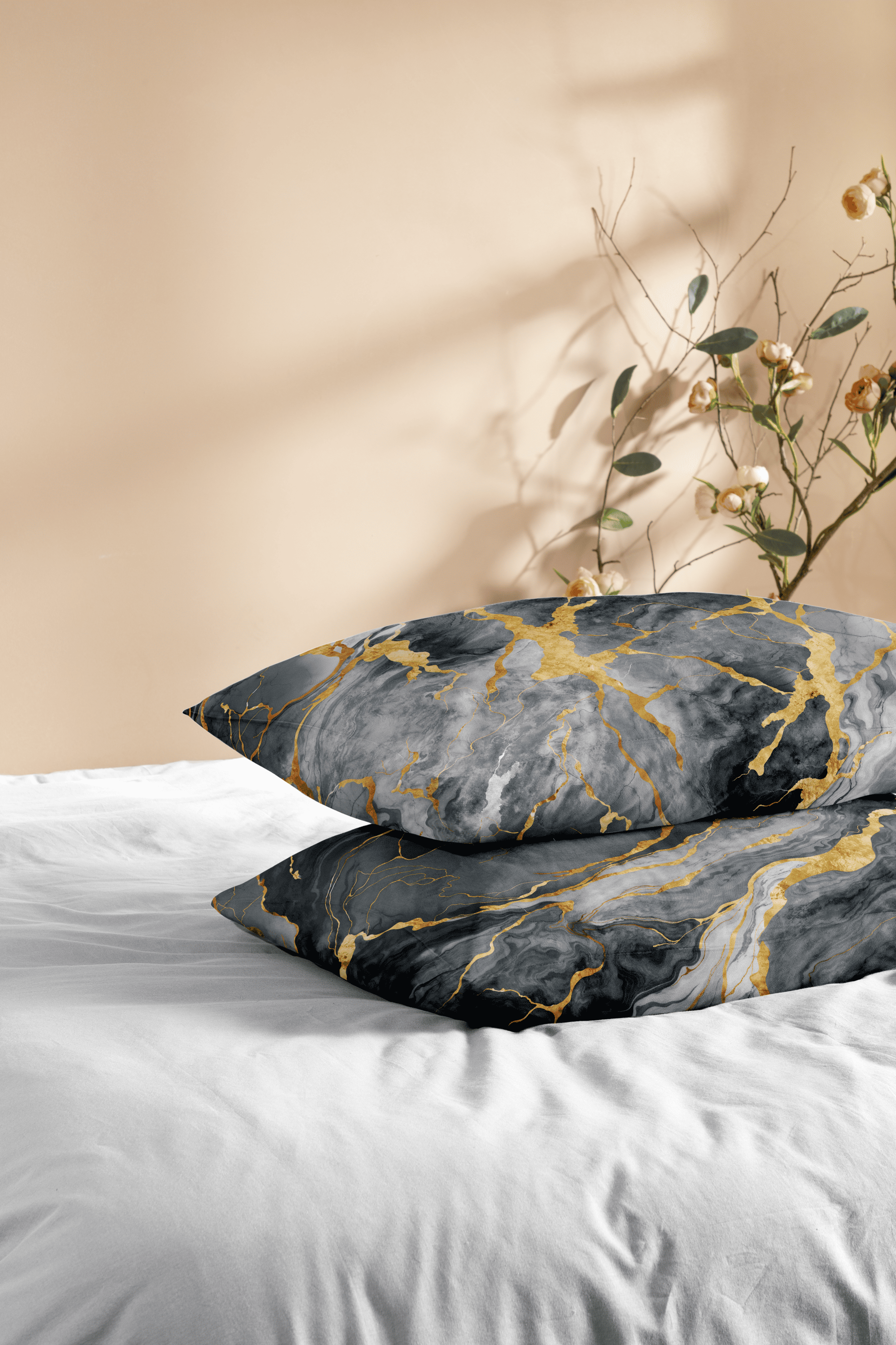 Комплект наволочек Унисон Серый мрамор 2