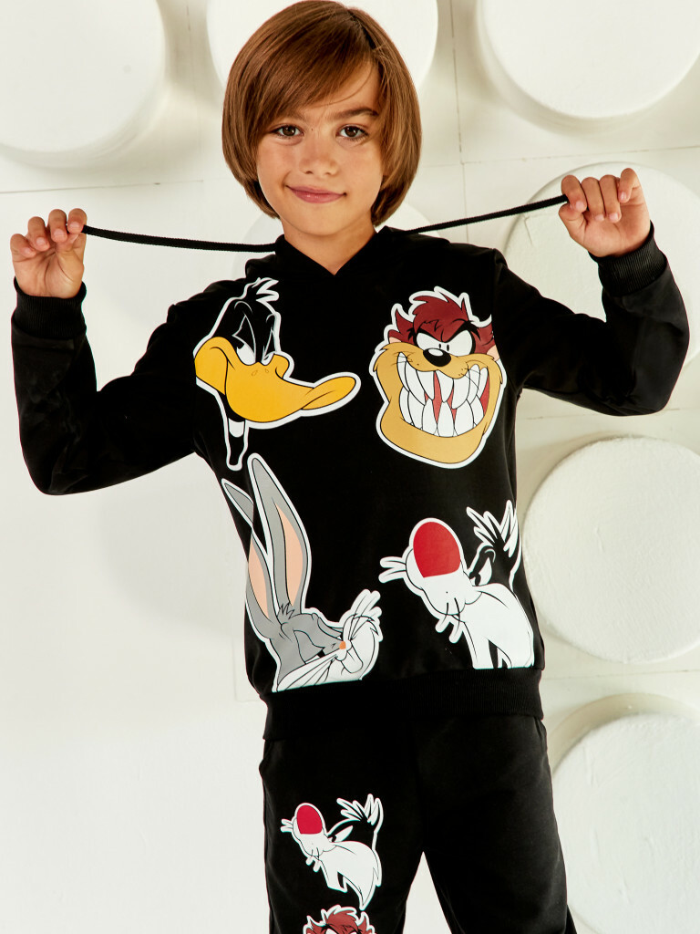 Худи / толстовка Looney Tunes Черный, Crazy Getup 7