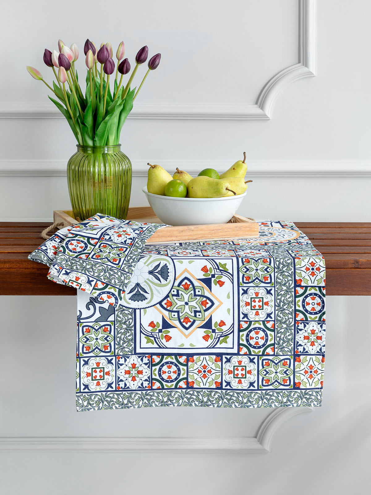 Комплект салфеток рогожка "Азулежу", Mia Cara 1