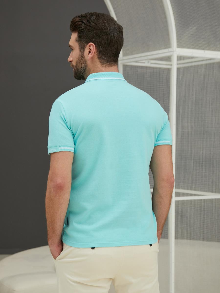 Футболка-поло "Sea Breeze", ментоловый, BeGood 1