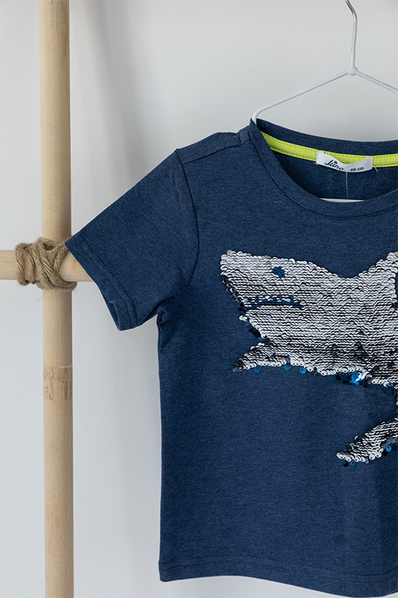 Футболка "Sea Adventure", синий меланж, Juno 6