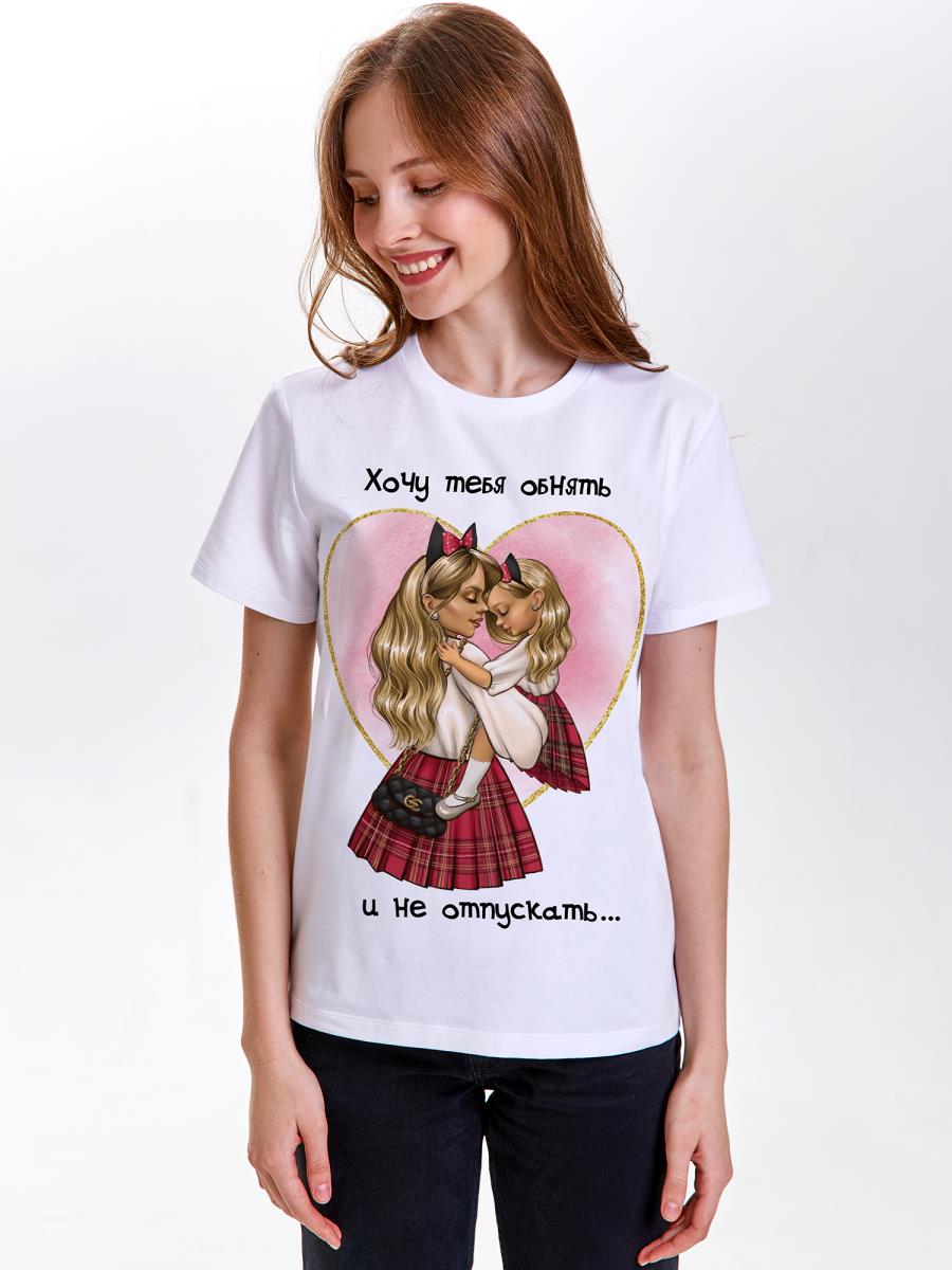 Футболка "Мама и дочка", белый, Juno 1