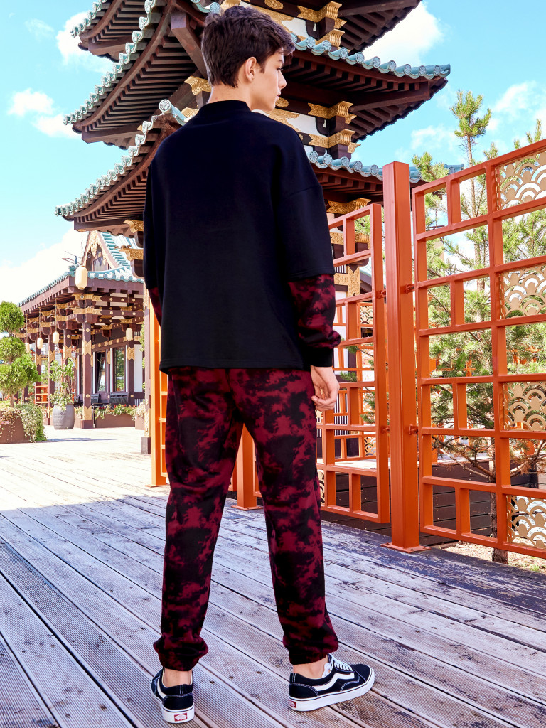 Брюки "TOKYO PUNK", черно-бордовый, Crazy Getup 3