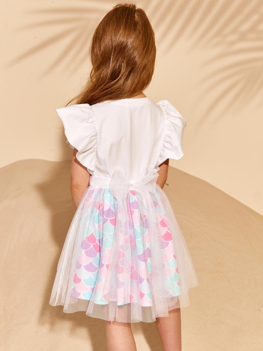 Платье MERMAID Белый Чешуйки, Juno 2