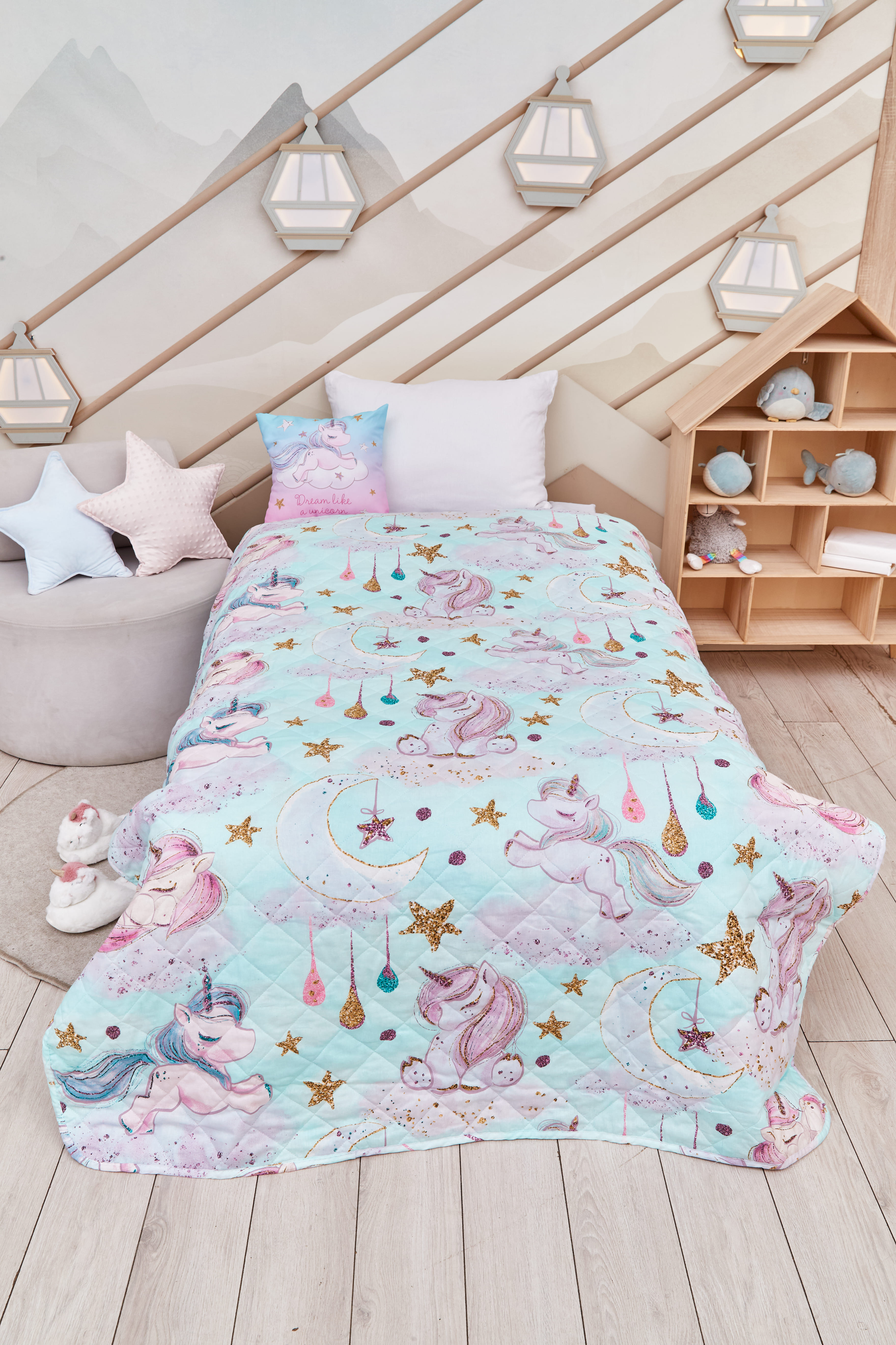 Покрывало стеганое "Сказочные единороги", Juno 1