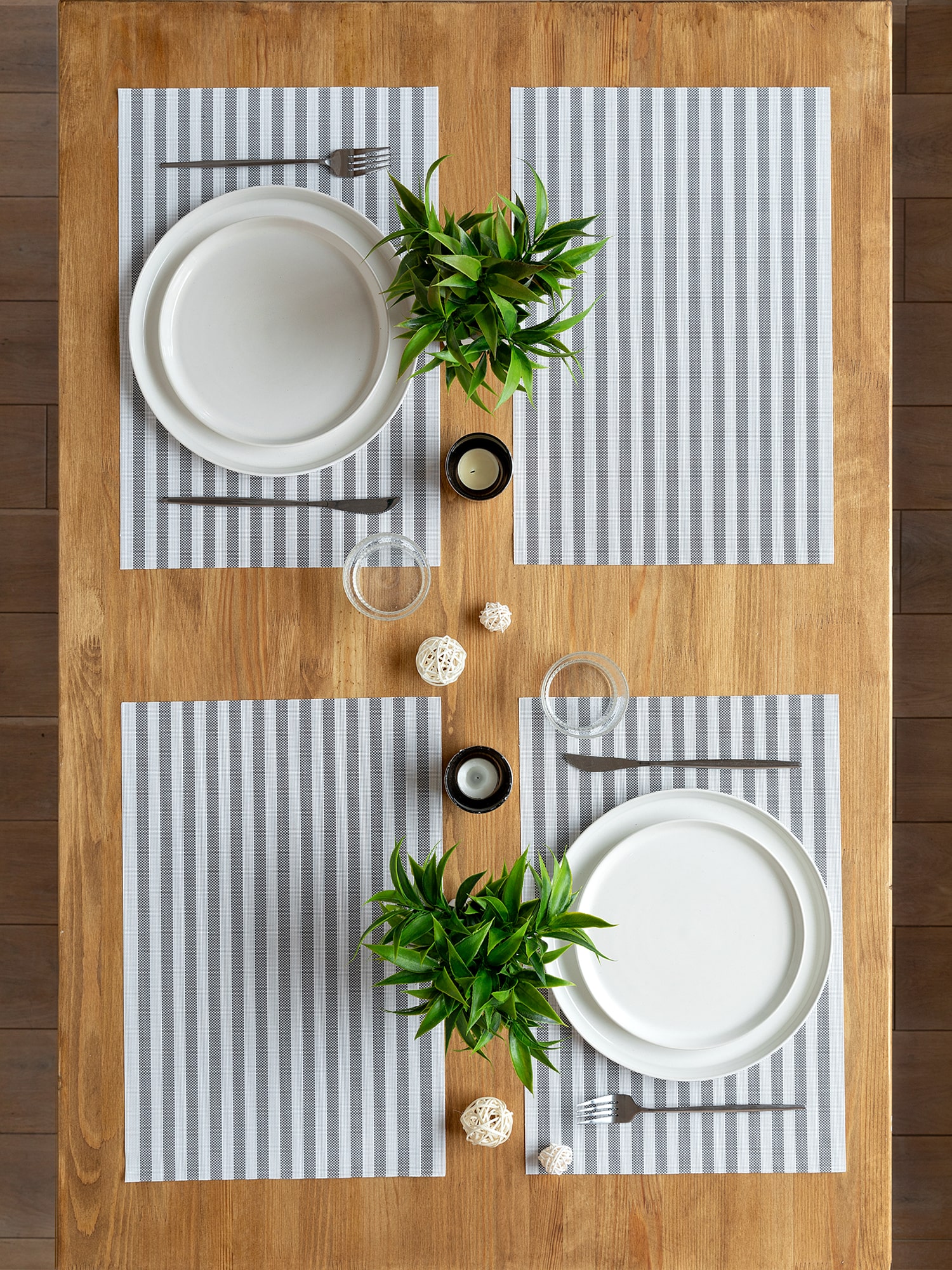 Комплект плейсматов плетеных 45х30 (4 шт.) "Унисон" Basic stripe denim 45х30 (4 шт.) 6