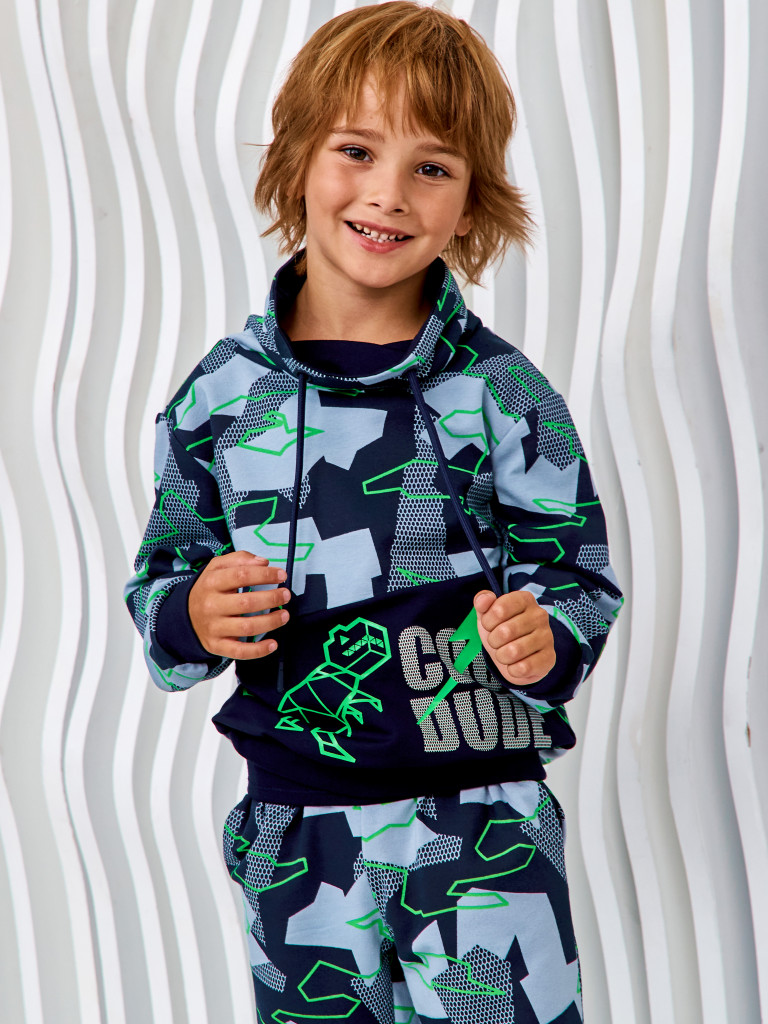 Худи с воротником-хомут "ROBOREX", серый, Juno 1