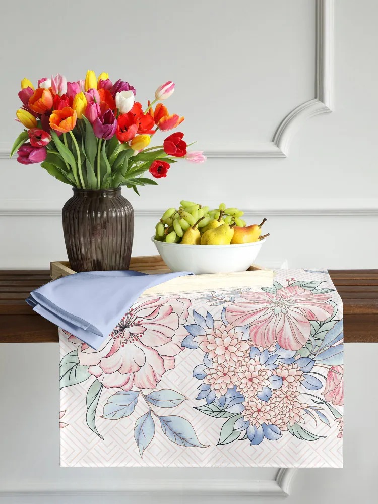 Скатерть-дорожка рогожка "Барбара", Mia Cara 0