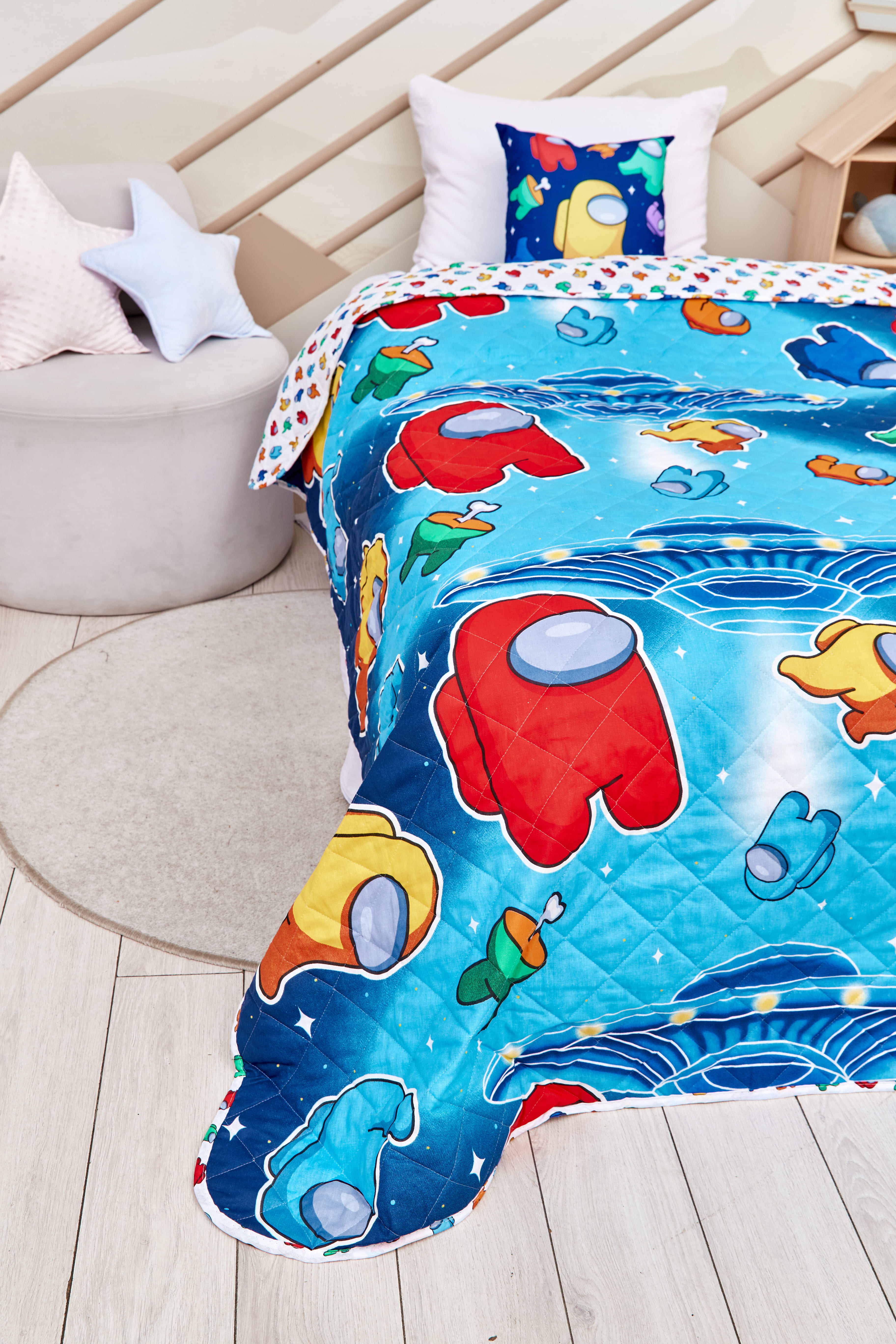 Покрывало стеганое "Among Us" Neon, Juno 0