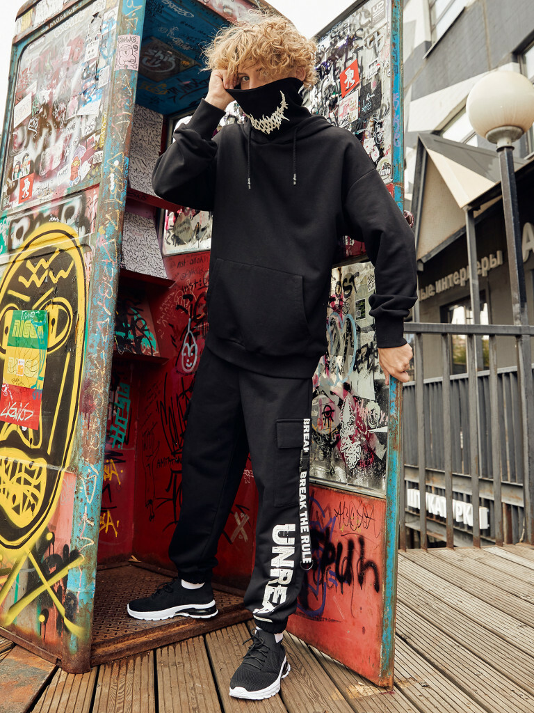 Худи / толстовка с воротником-маской Break the Rules, Juno 3