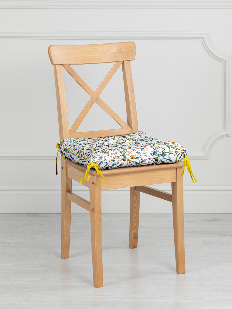 Плоская квадратная подушка на стул "Veneto", Mia Cara 1