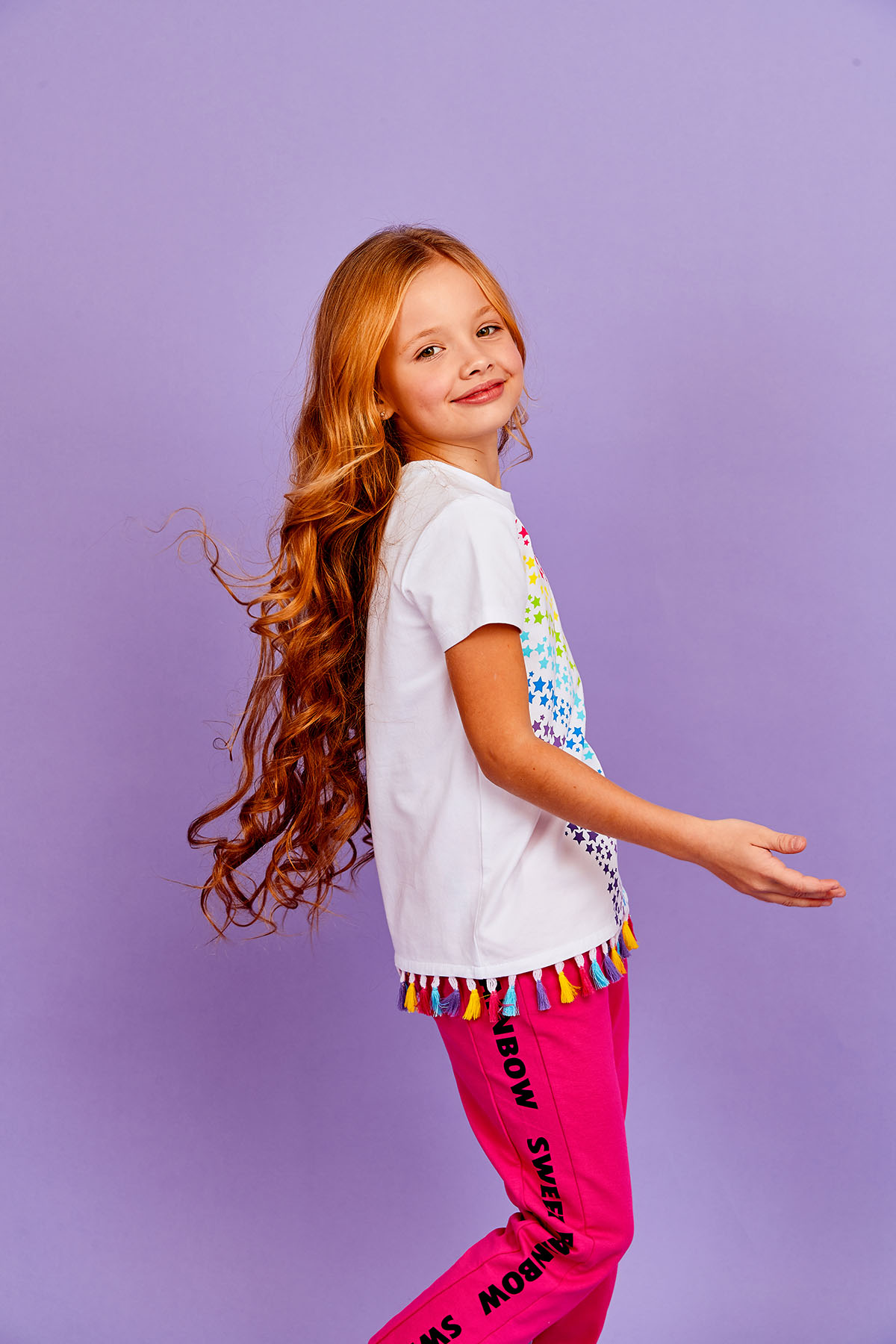 Футболка с бахромой "Sweet Rainbow", Juno 3