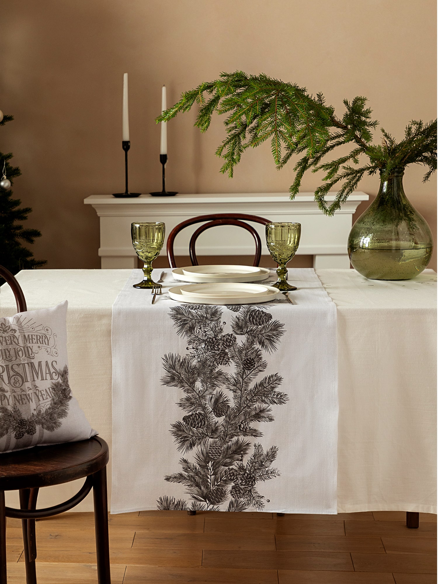 Скатерть-дорожка Унисон Scandi Pine Cone 2