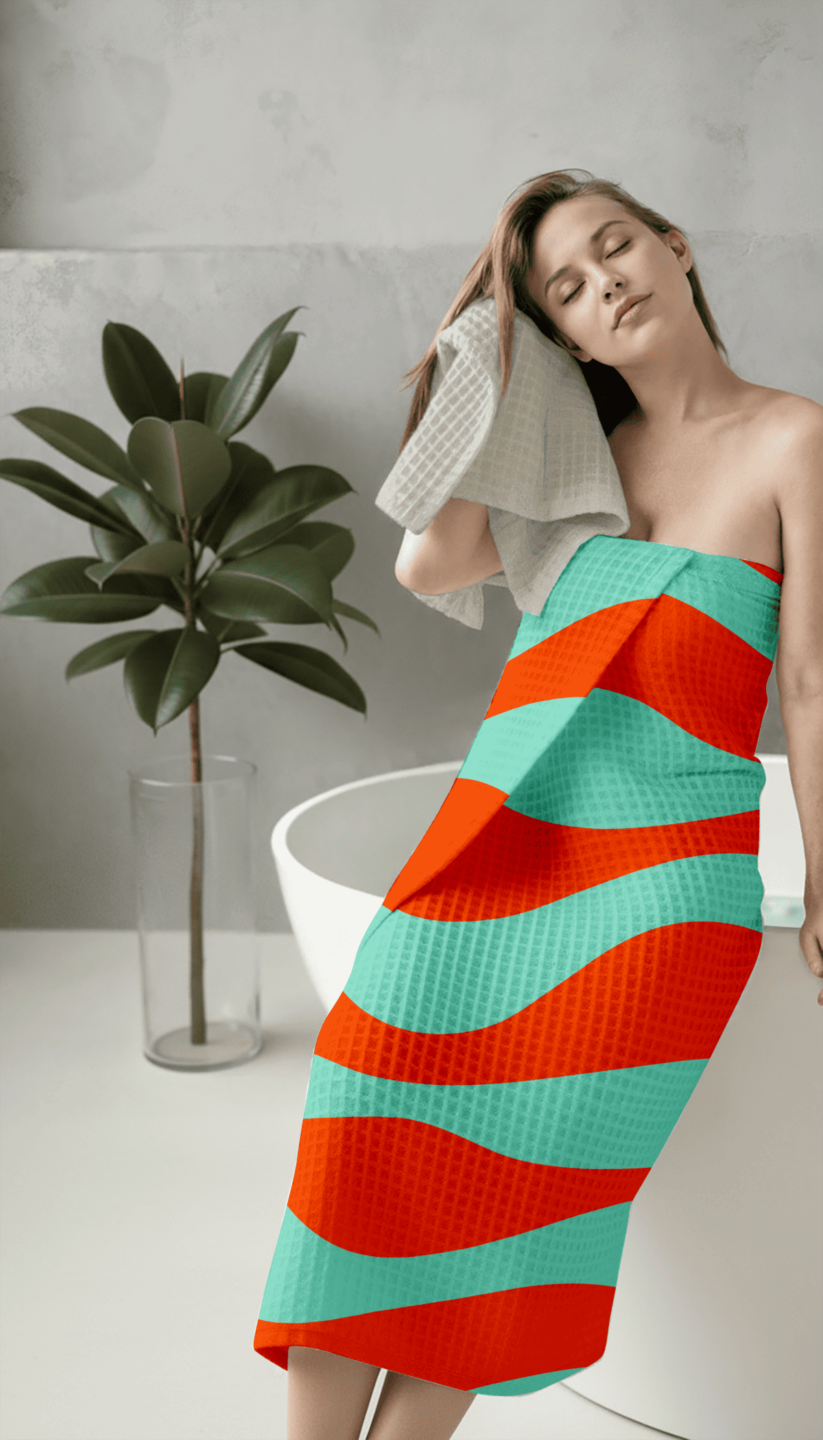 Полотенце Унисон Цветные волны 4