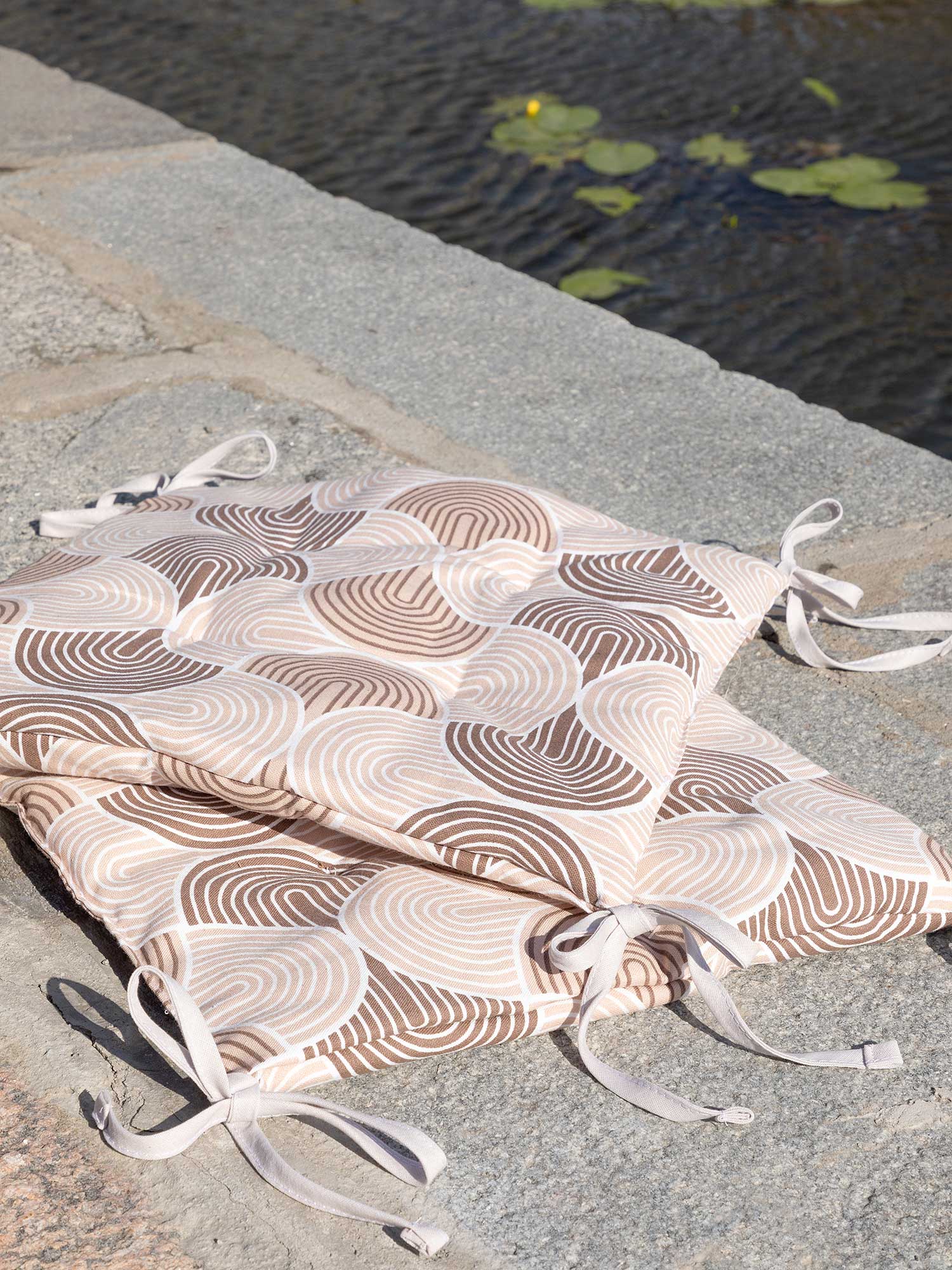 Комплект плоских квадратных подушек на стул "Vogue", Унисон 2