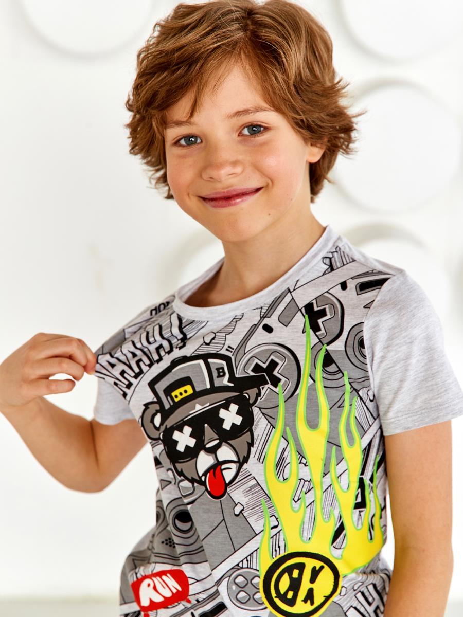 Футболка "GAME BOY", серый меланж, Juno 1