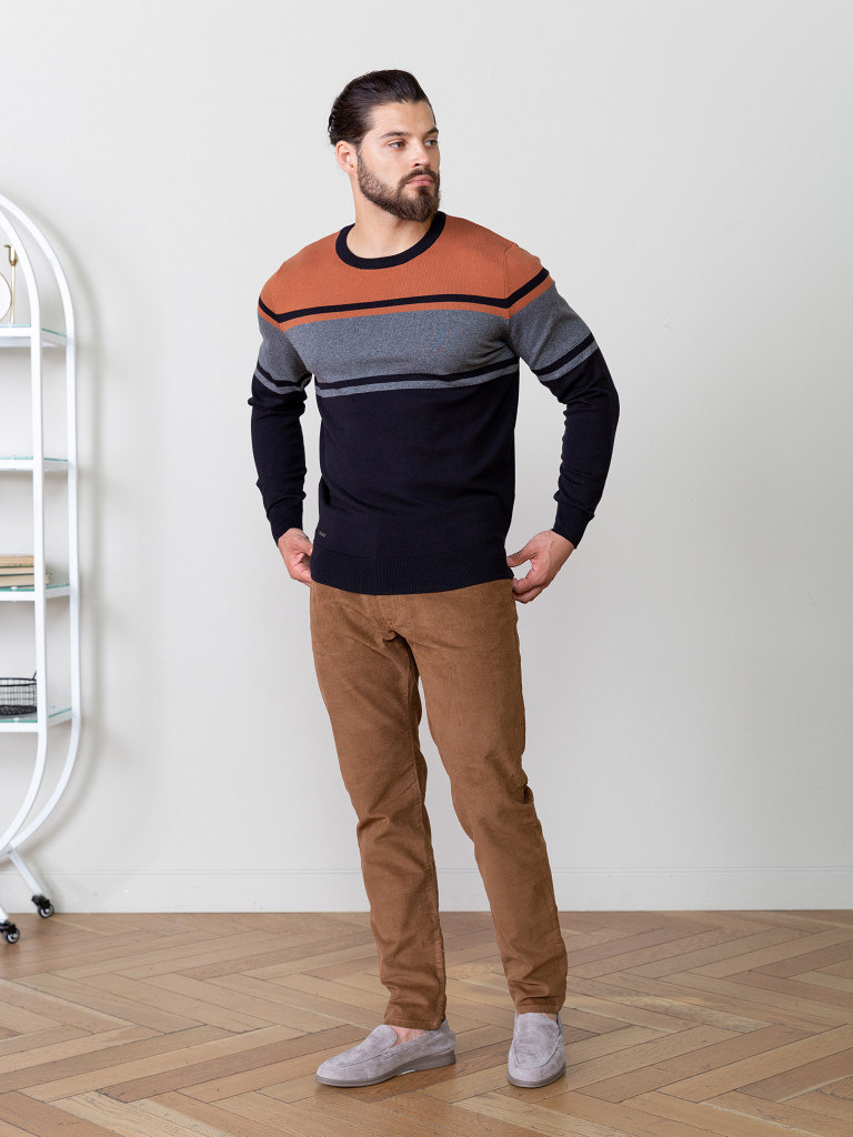 Джемпер, оранжевый/черный, BeGood 6