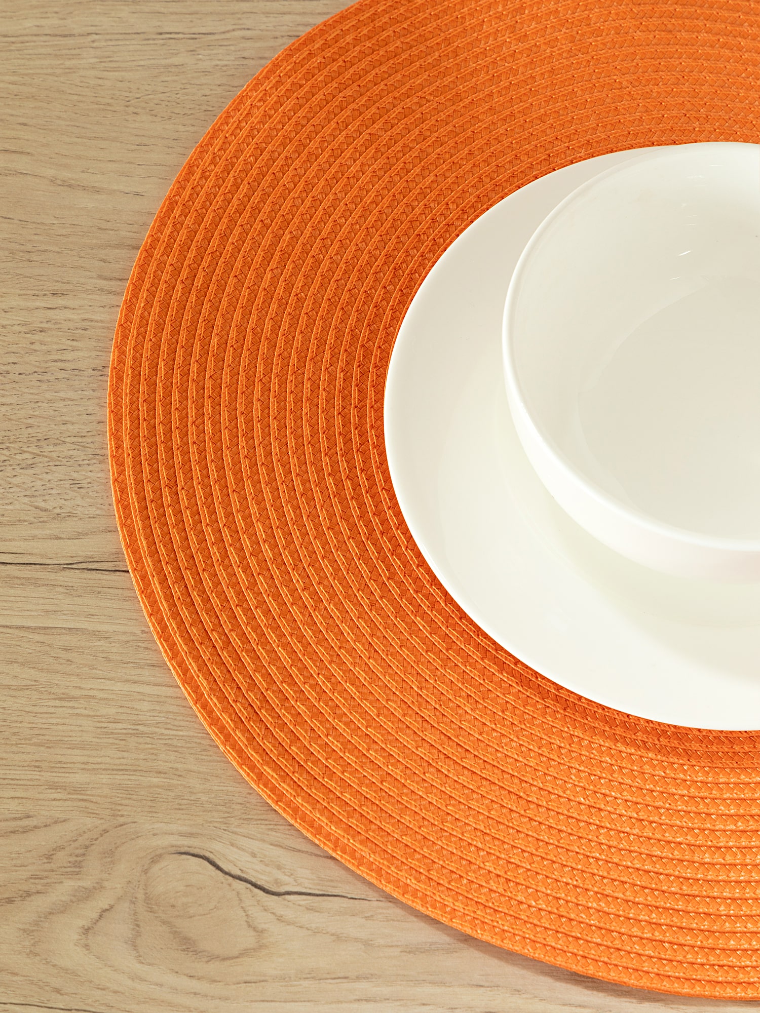 Комплект плейсматов плетеных "Унисон" оранжевый 4