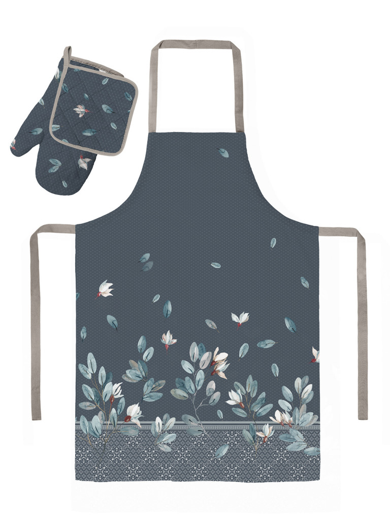 Комплект кухонный рогожка "Magnolia" (прихватка, прихватка-рукавица, фартук), Унисон 0