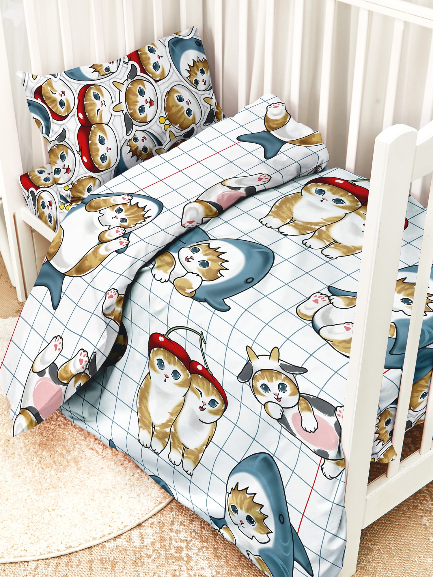 Постельное бельё Juno Котёнок-акулёнок 0