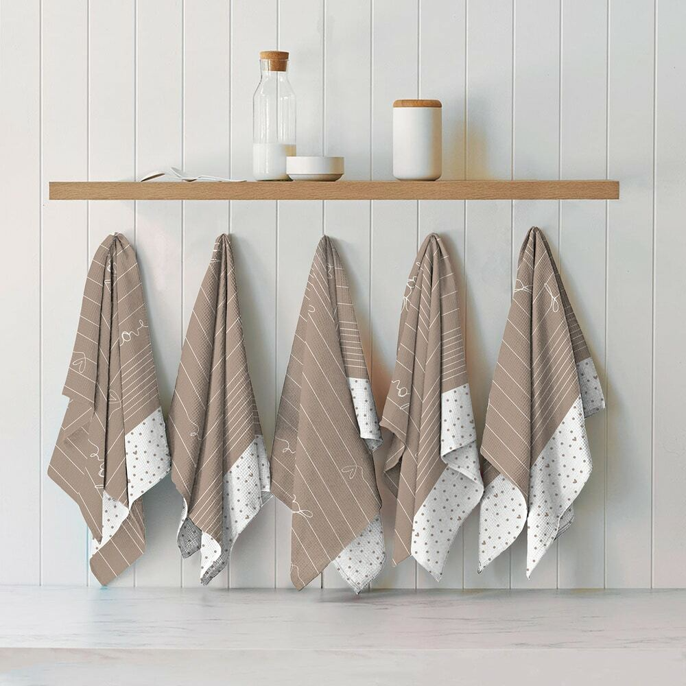 Комплект полотенец рогожка "Love", Унисон 1