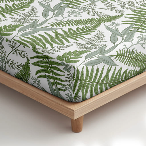 Простыня на резинке Унисон Папоротник 0