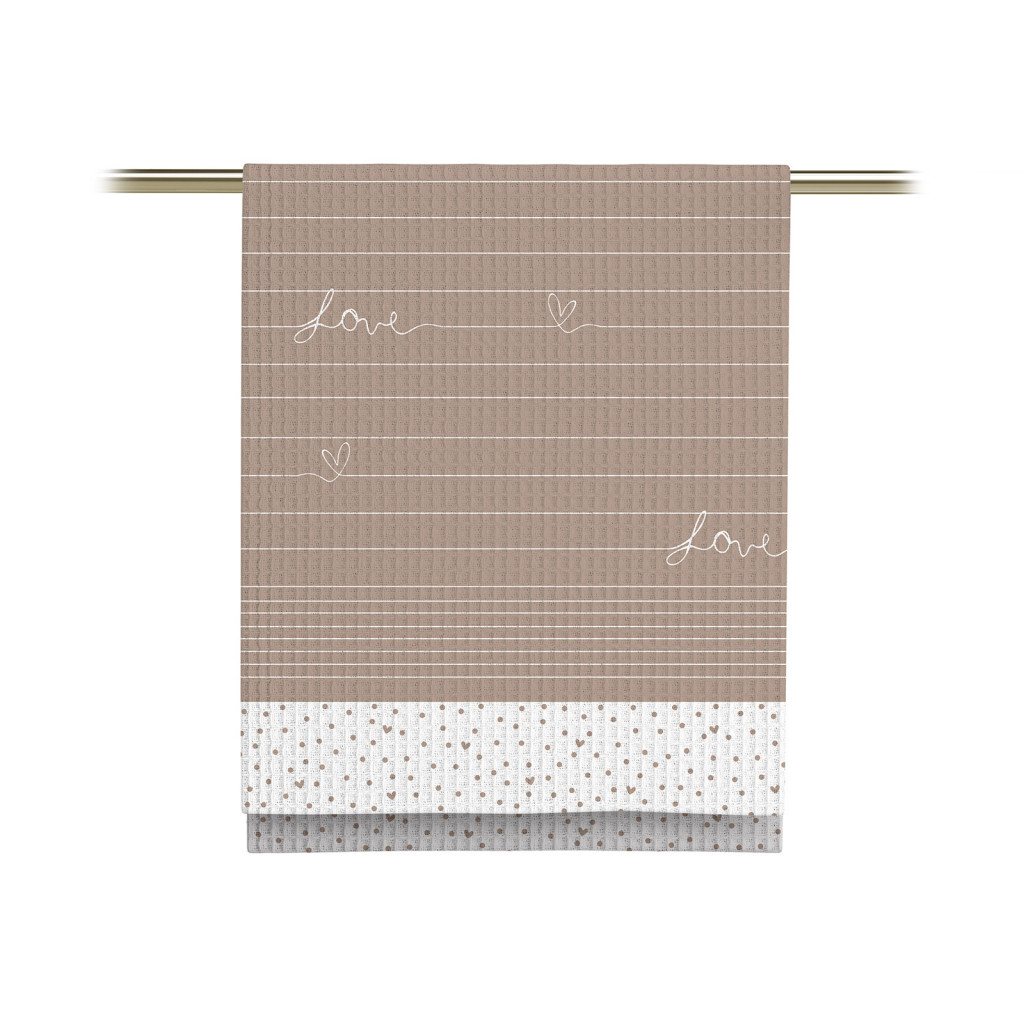 Комплект полотенец рогожка "Love", Унисон 2