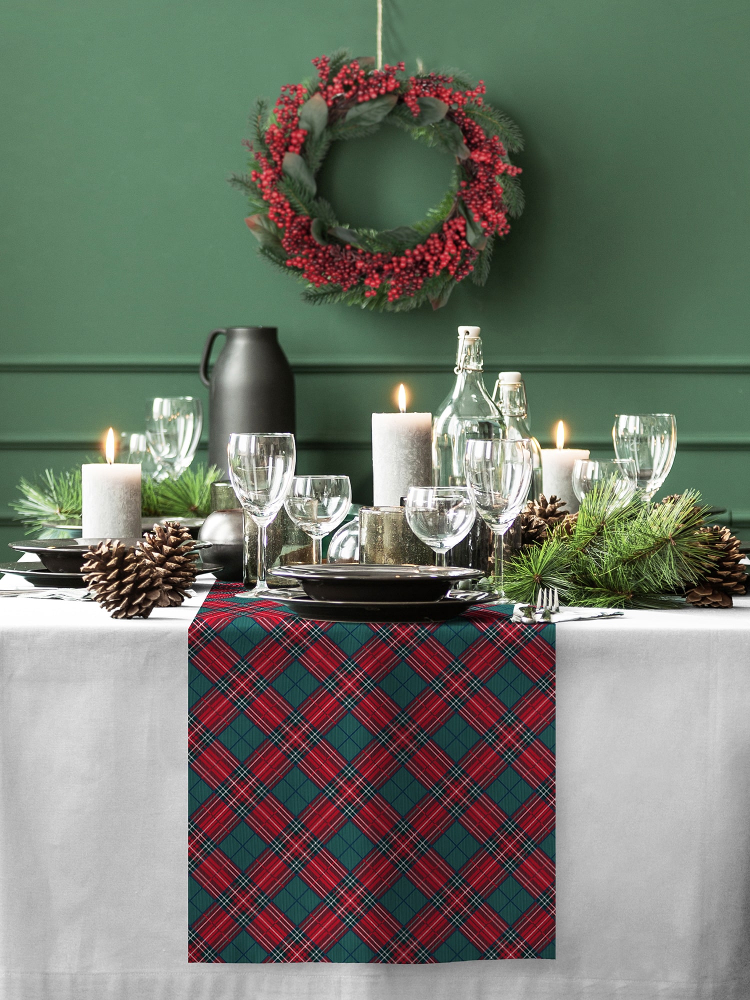 Скатерть-дорожка рогожка "Cell" 1