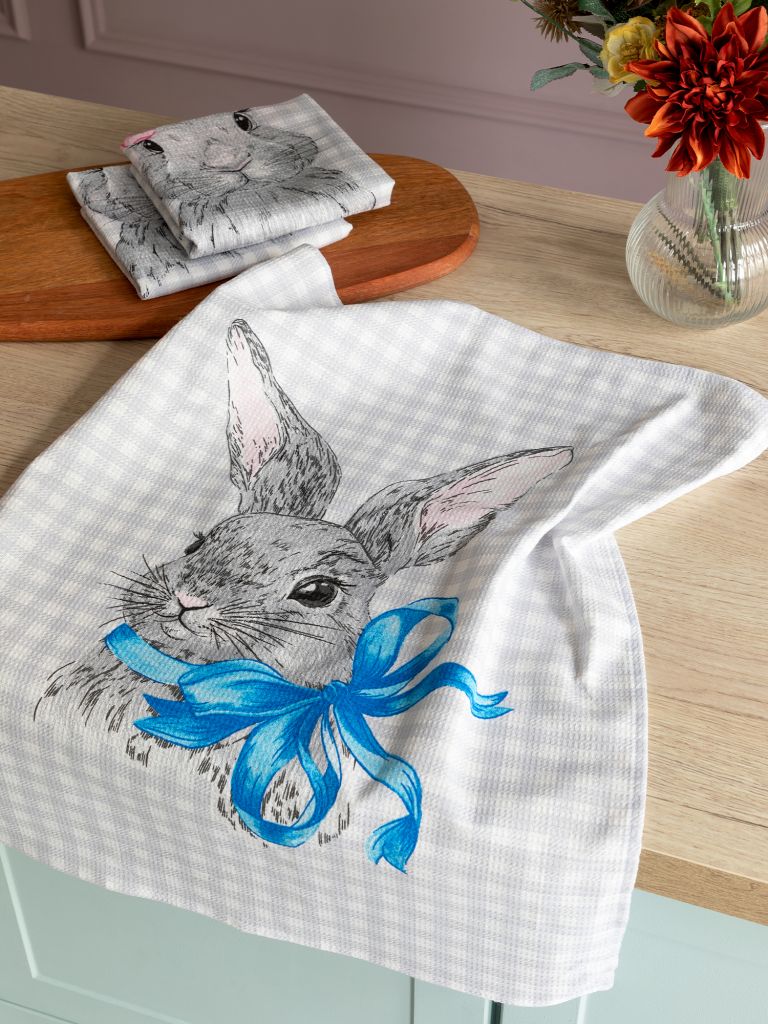 Кухонные полотенца с зайцами