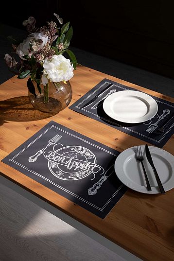 Комплект сервировочных салфеток (плейсматов) "Loft Cafe", Унисон