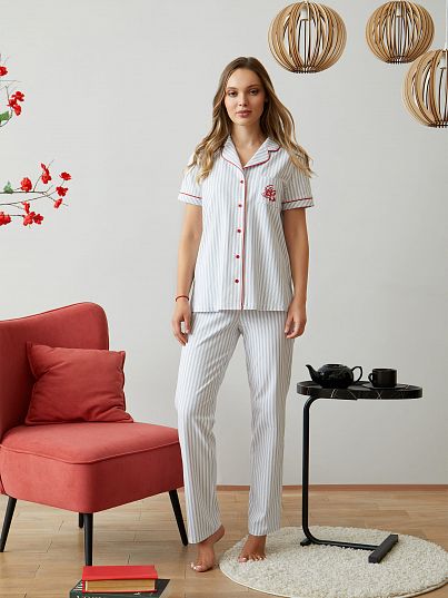 Пижама Mia Cara Голубая полоска