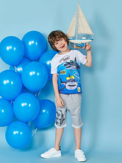 Шорты Морской бой Серый меланж, Juno