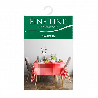 Скатерть Fine Line Клетка красная