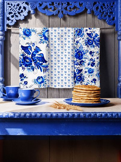 Комплект полотенец Унисон Гжель