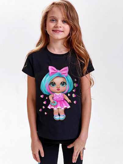 Футболка "Сладкоежка", черный, Juno