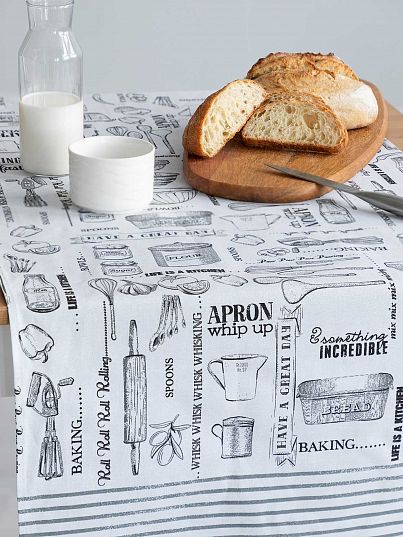 Скатерть-дорожка рогожка "Loft Café", вариант 2, Унисон