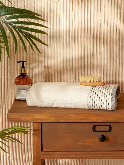 Полотенце махровое "Инь-Ян", белый, Mia Cara