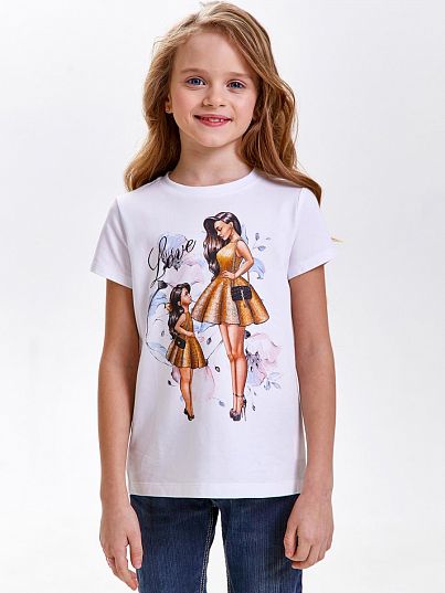 Футболка "Мама и дочка", белый, Juno